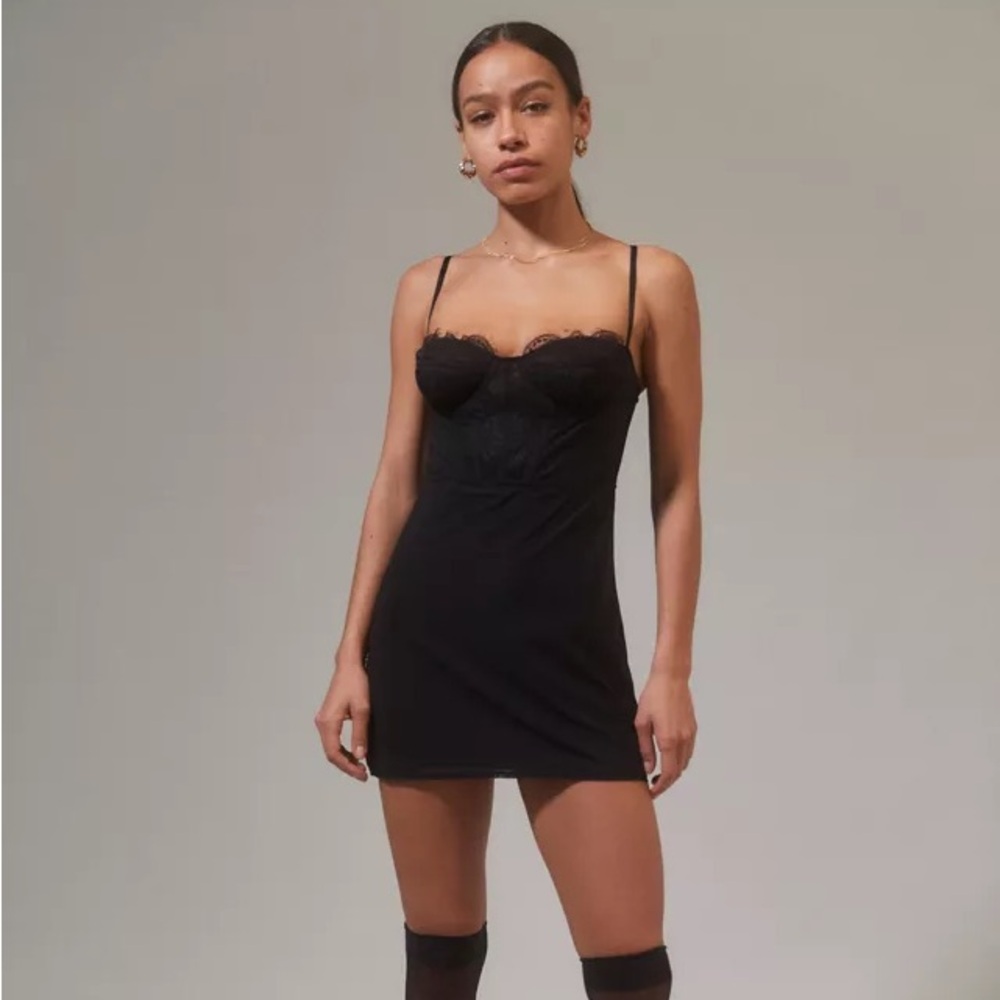 Urban Outfitters black corset dress
